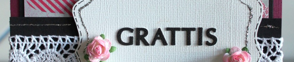 Ett handgjort grattiskort med Kaisercraft