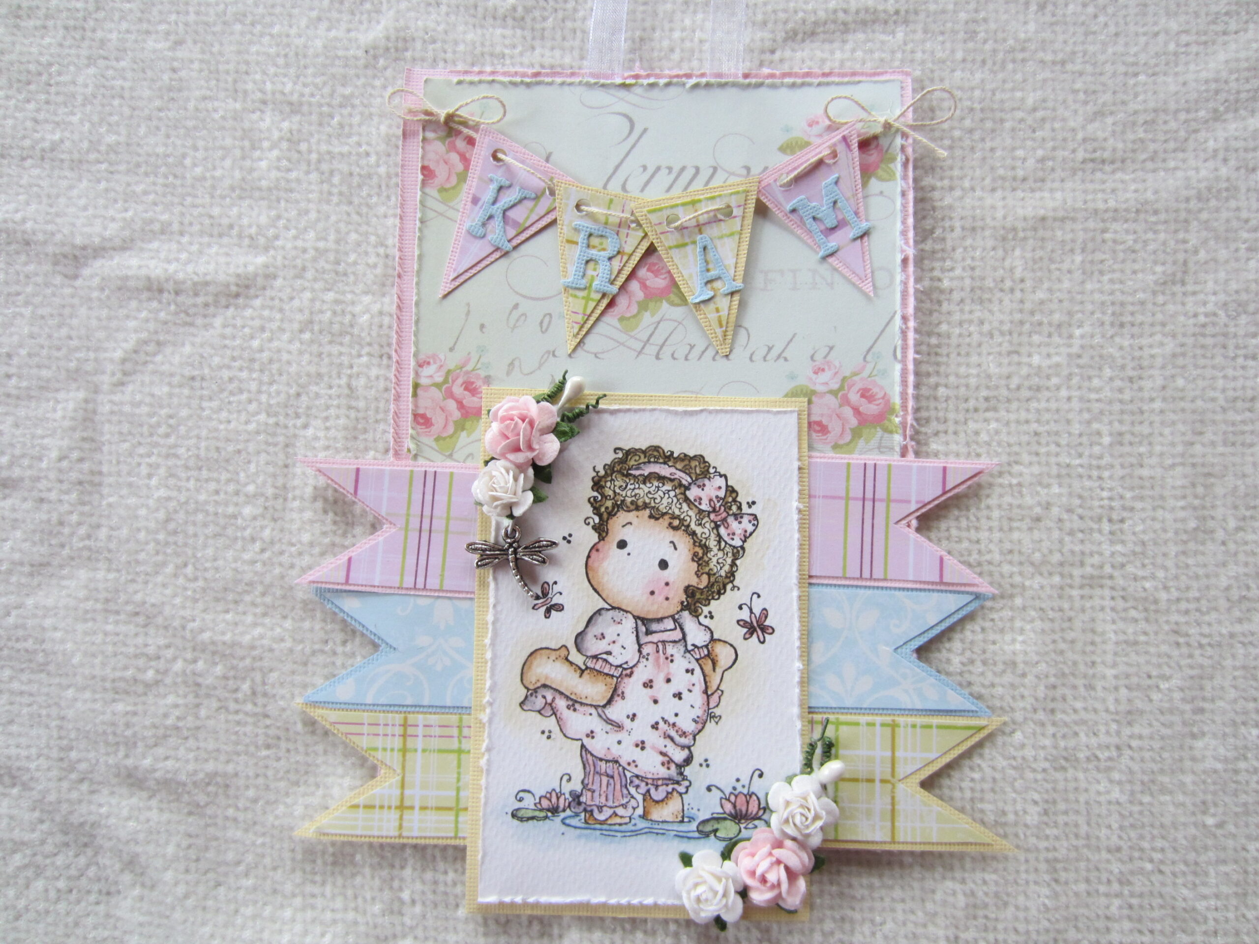 Älskade pastellfärger Scrapbooking Tag