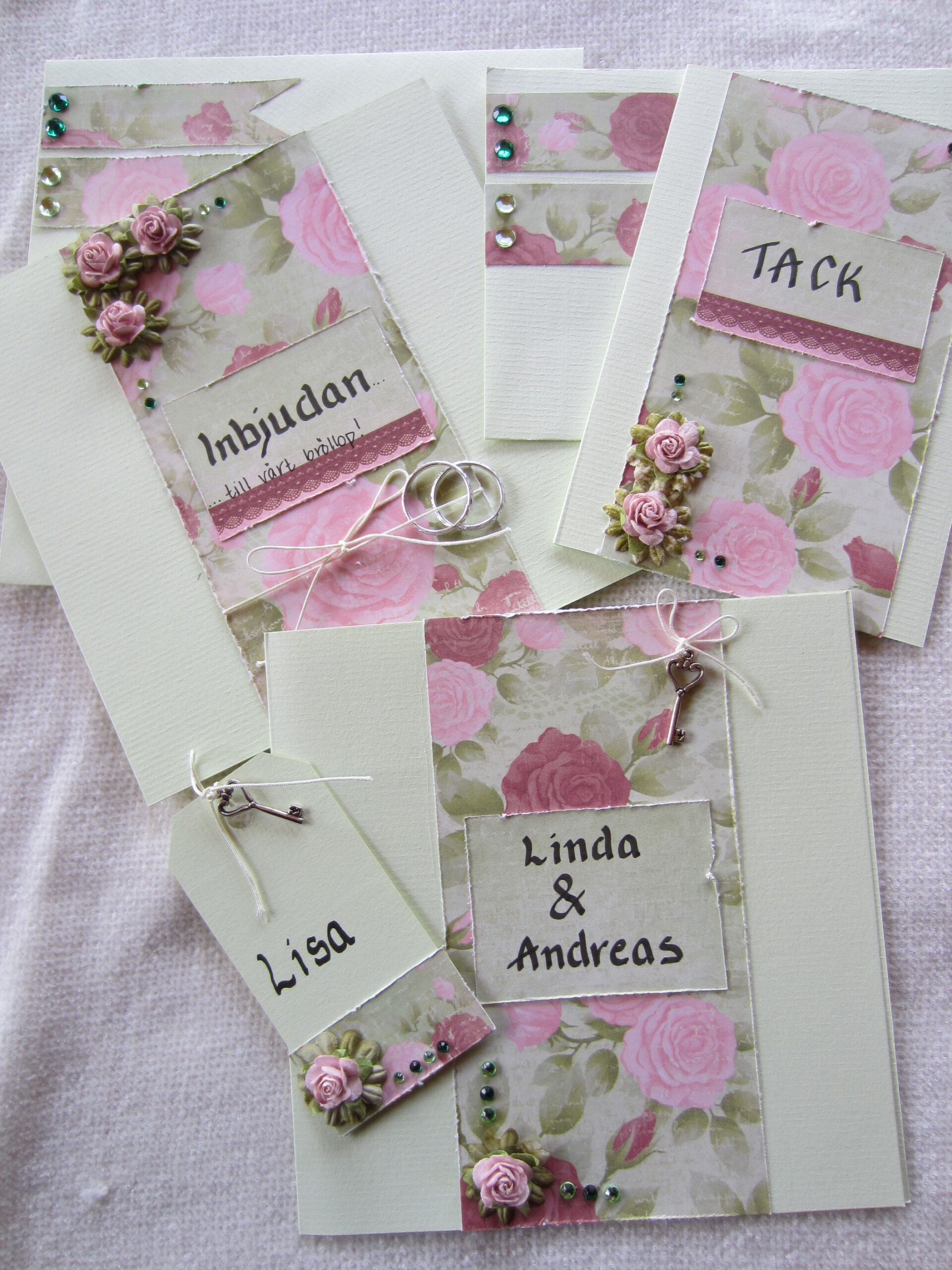 Bröllopskort inspiration – Blommor o Romantik