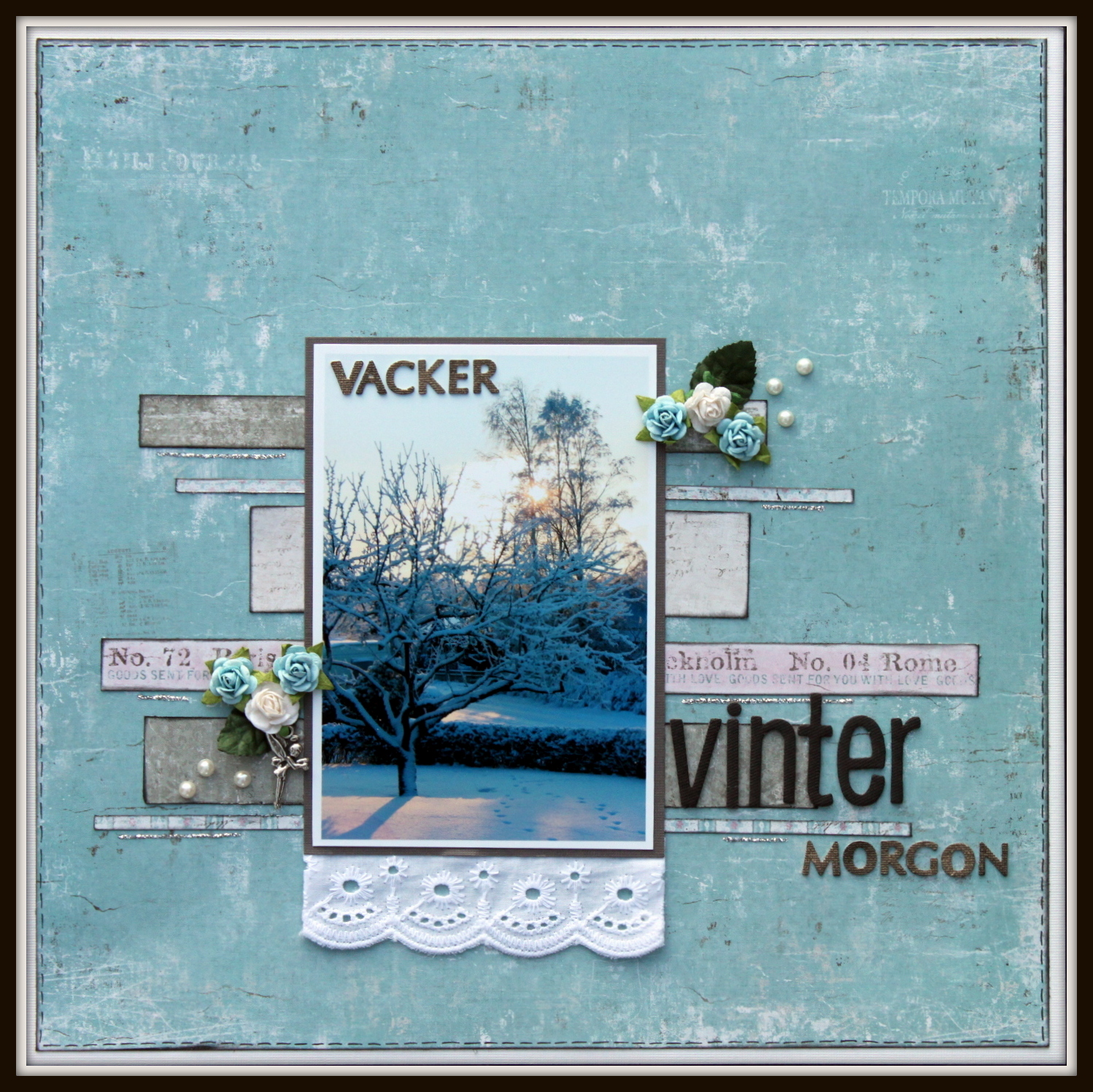 Glittrig snö-layout