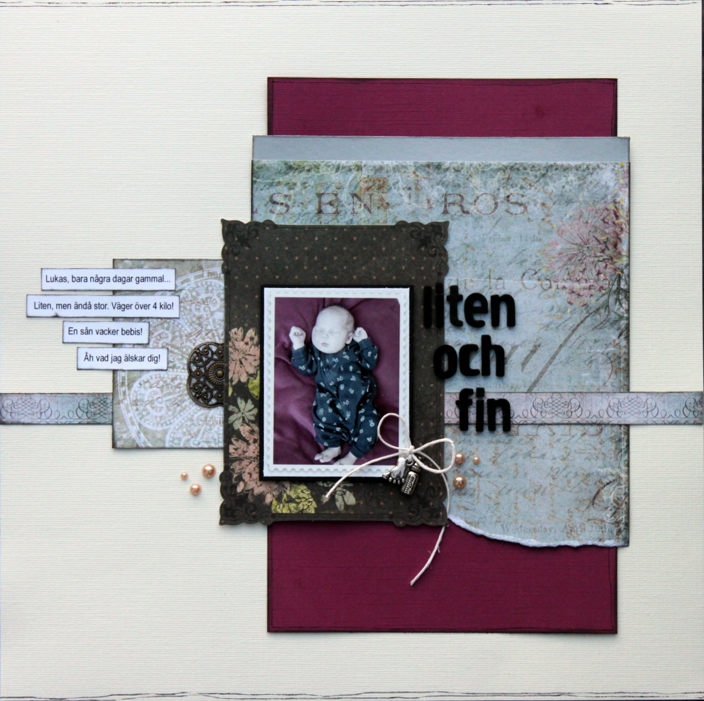 Baby Album Layout – Liten och fin