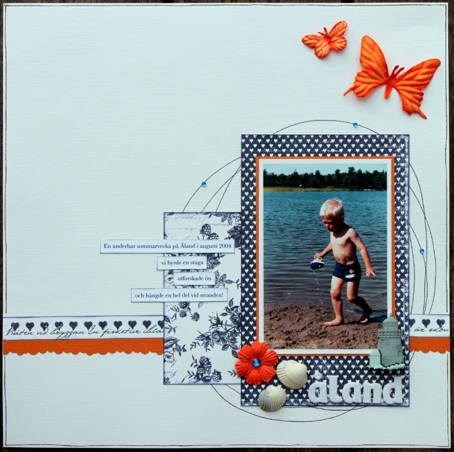 Layout Vackra sandstränder på Åland – Scrapbooking