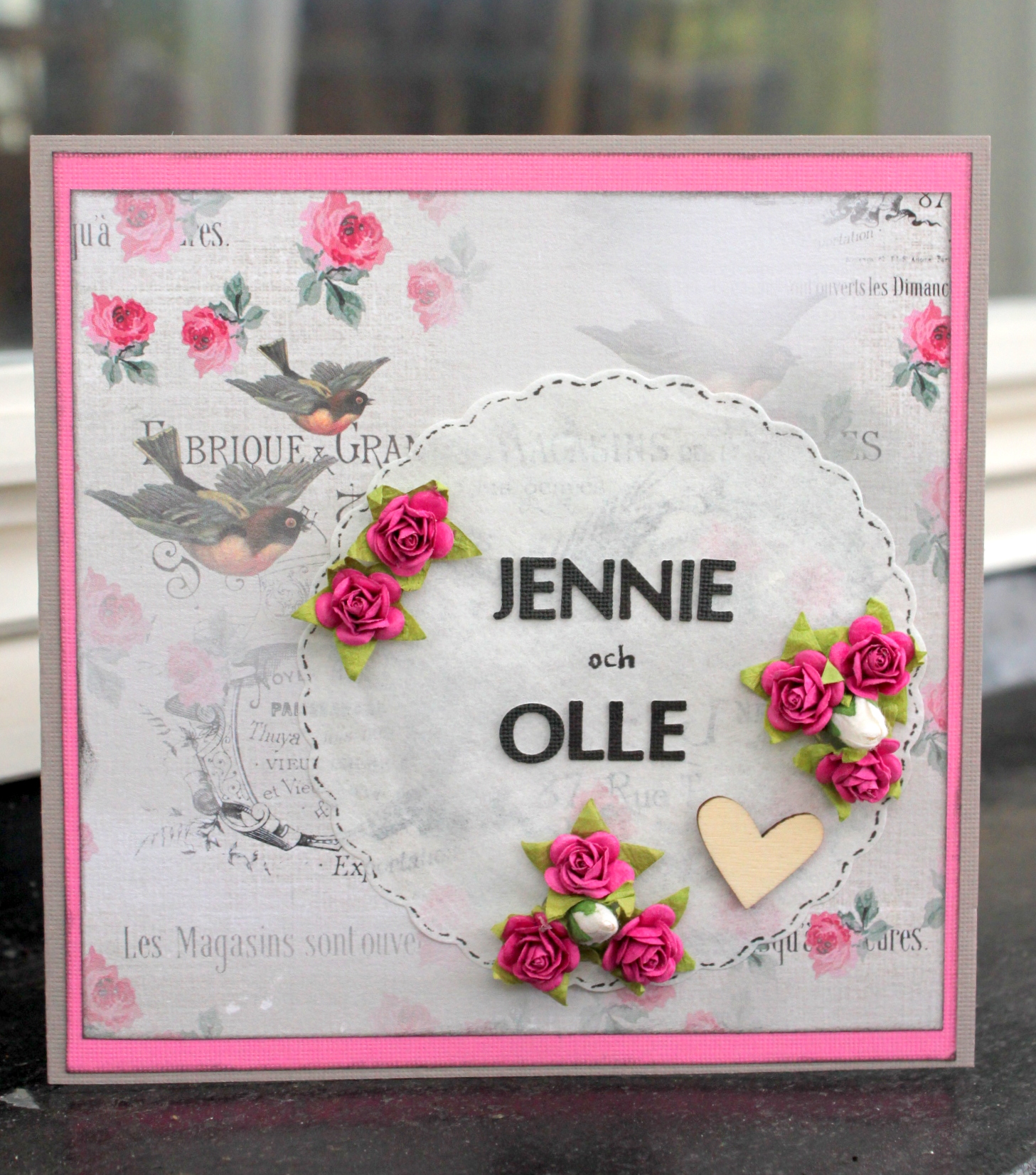 Bröllopskort – Scrapbooking