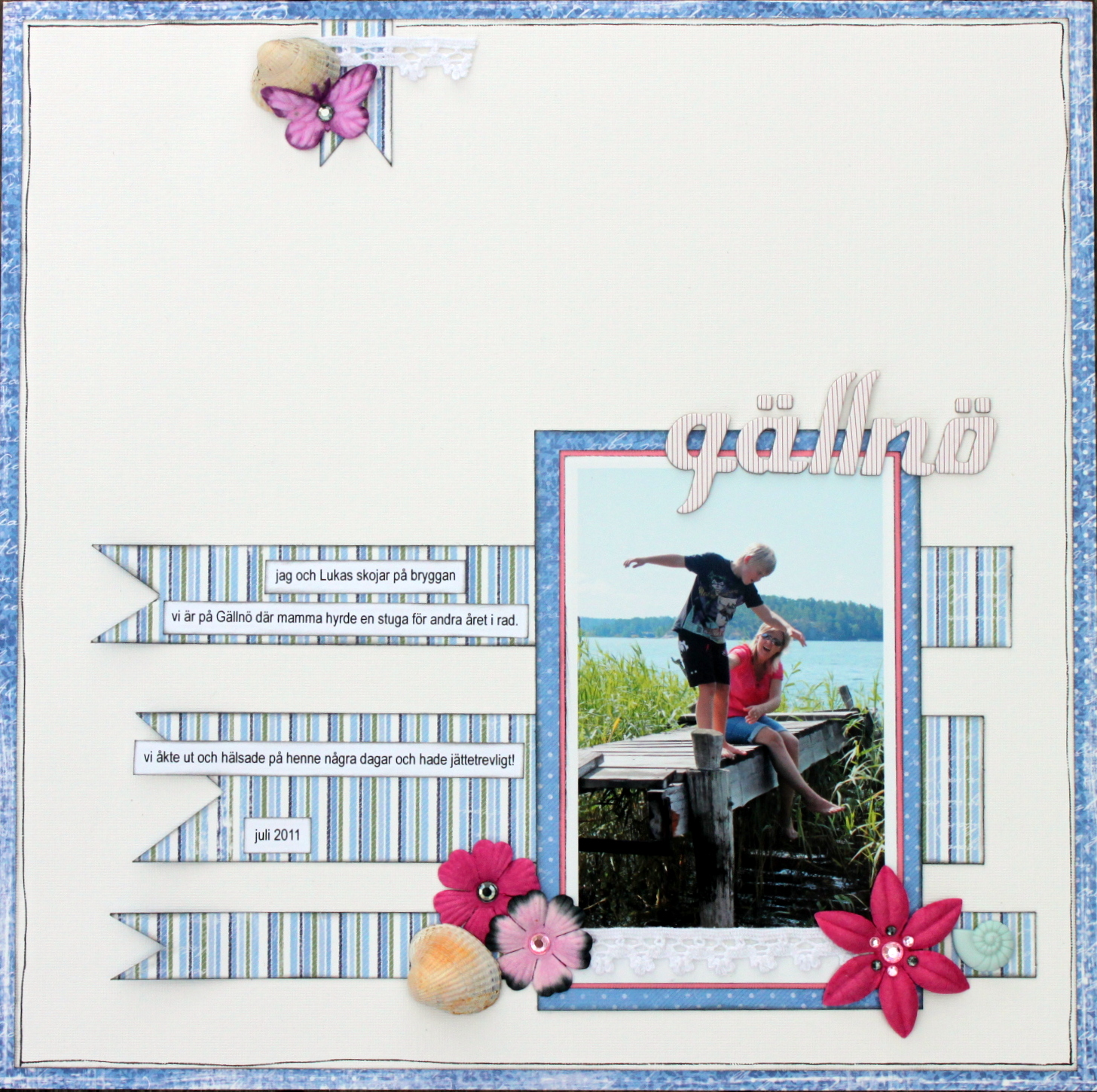 Layout scrapbooking – En tur till Stockholms skärgård