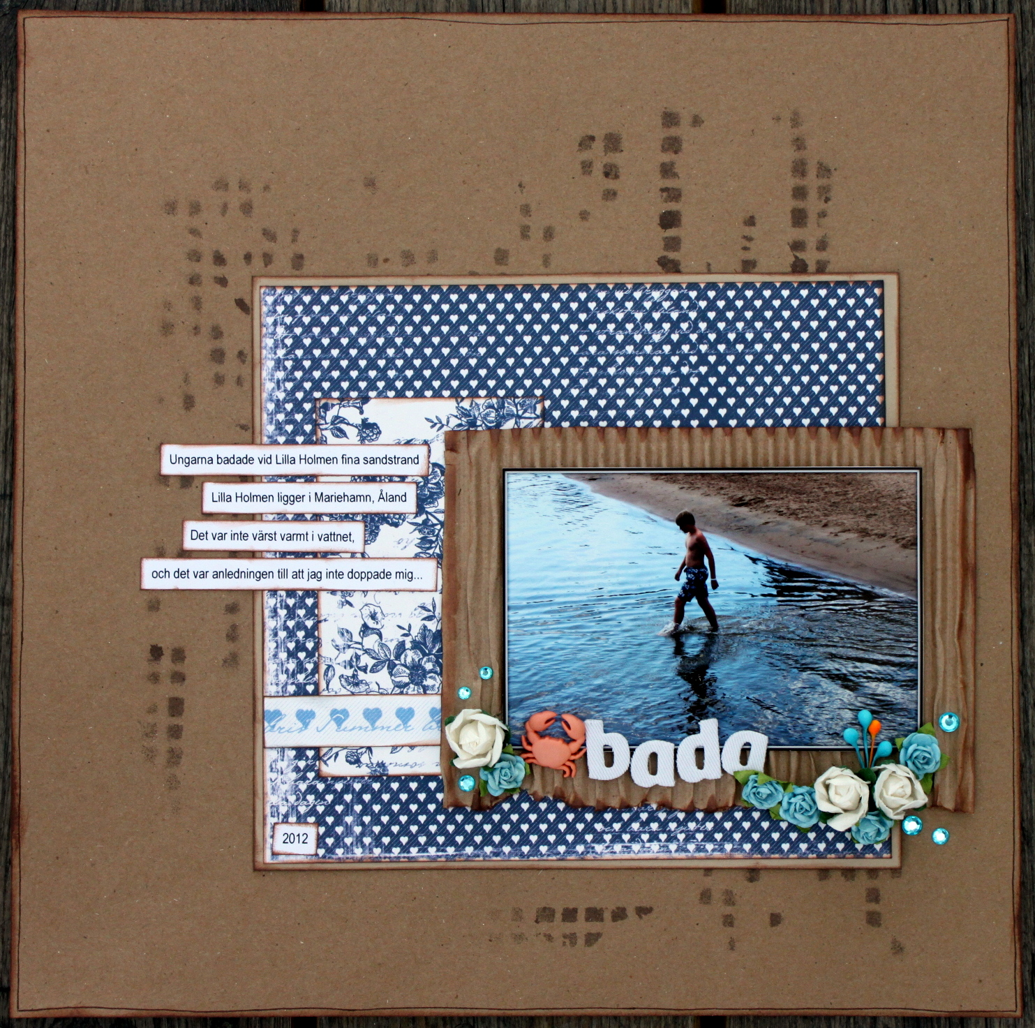 Scrapbooking Layout – Beige som sanden