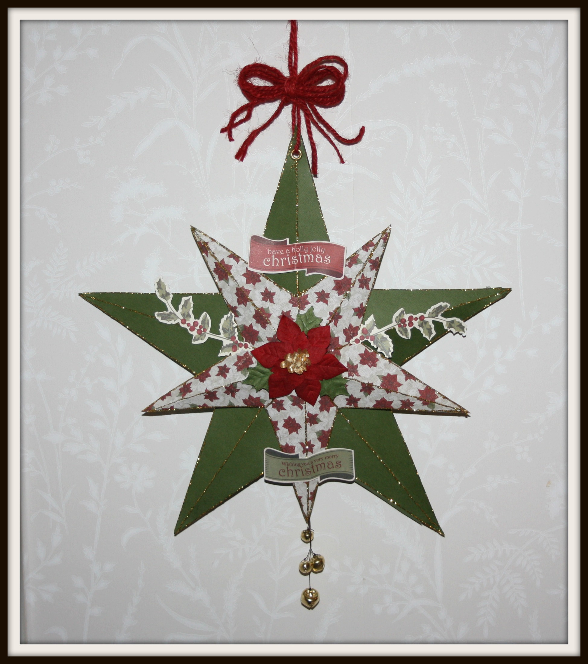 Juldekoration att hänga på väggen