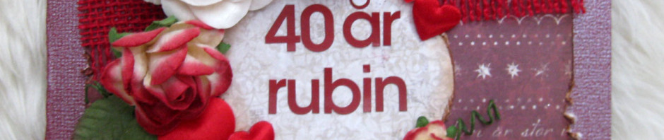 Rubinbröllopskort i juletider