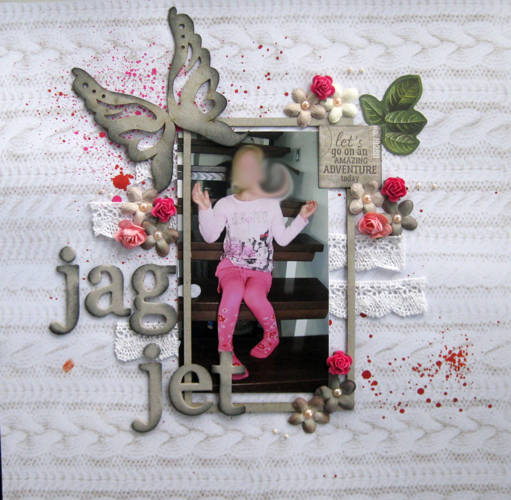 Layout i våriga toner med vintriga paper