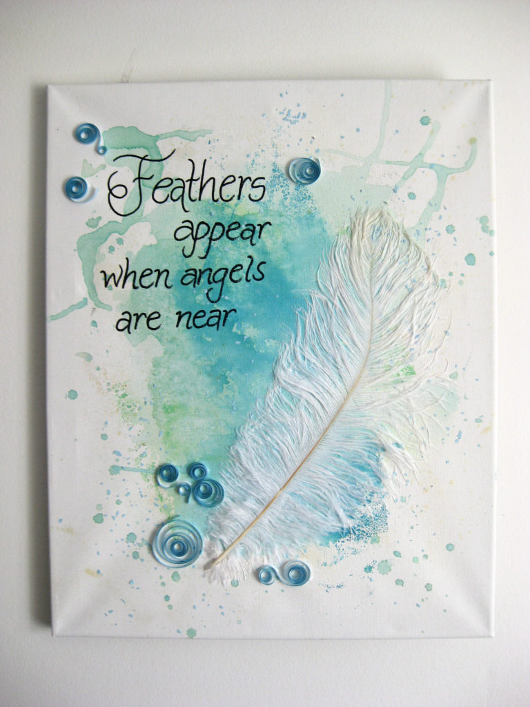 Feathers appear when angels are near
