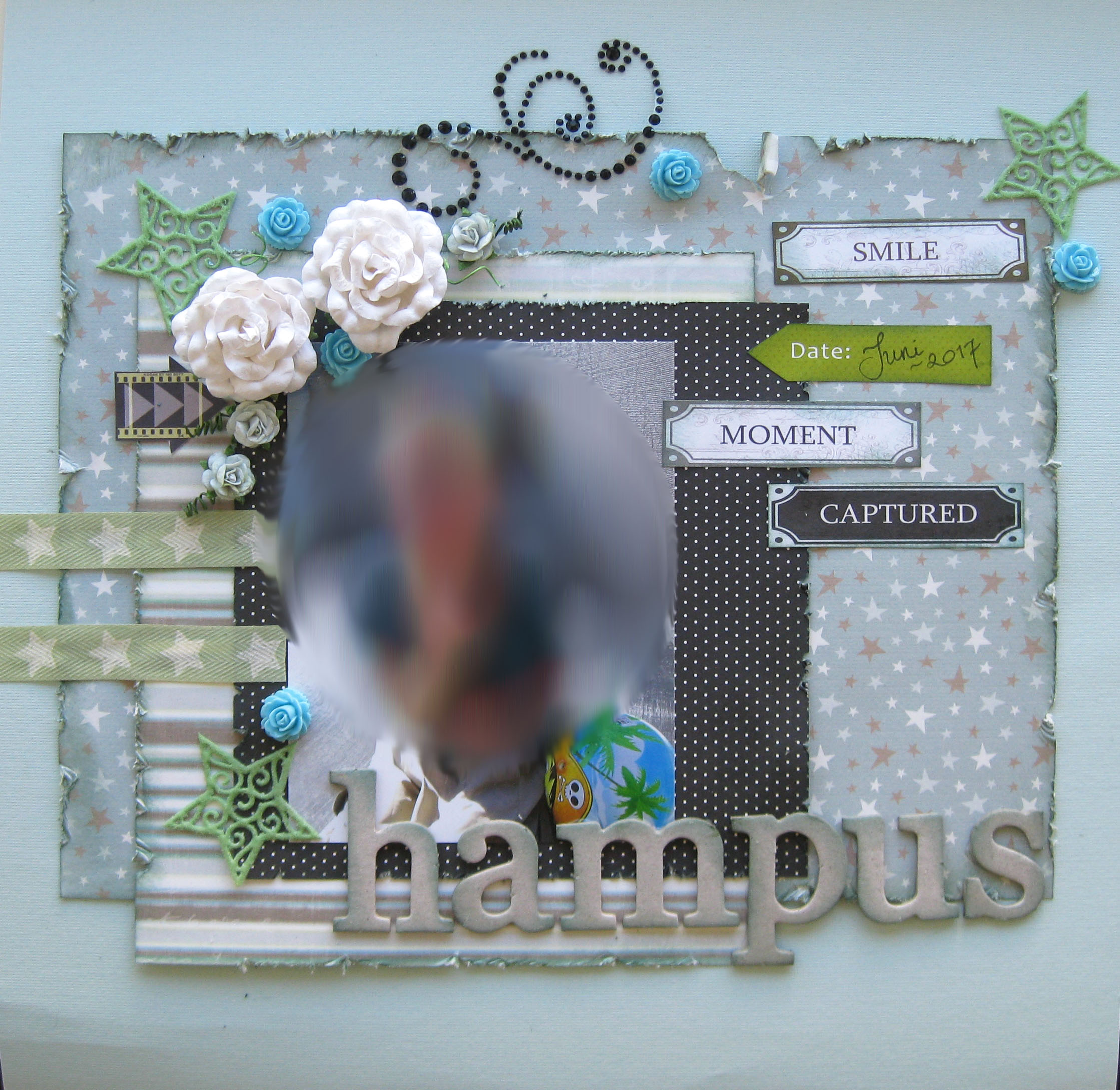 Layout i grönt och blått