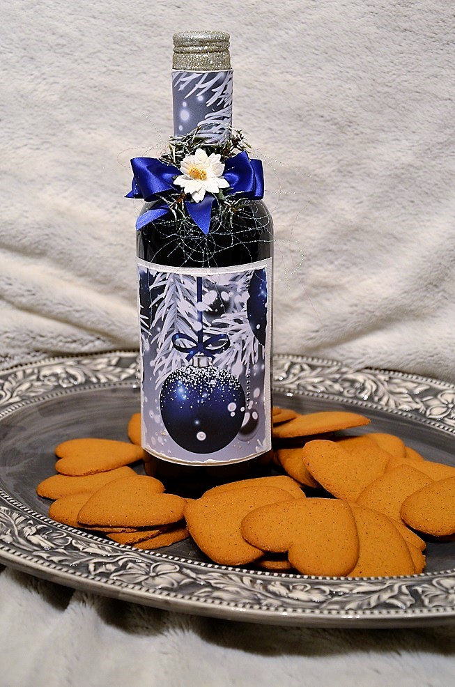 Äntligen advent – Dekorerad glögg-flaska