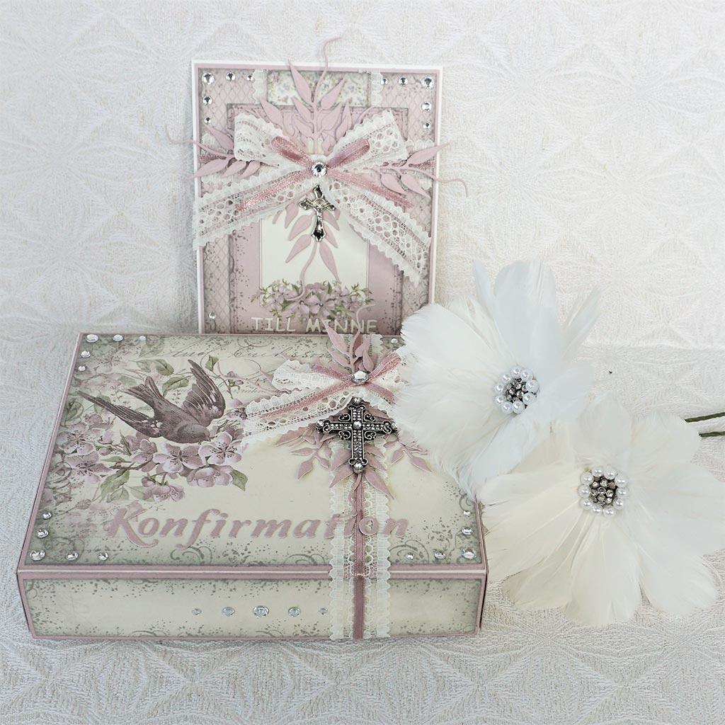 Konfirmation med fjäderblommor DIY