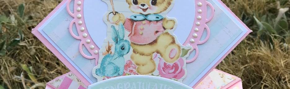 Spring Card vikning – Baby kort