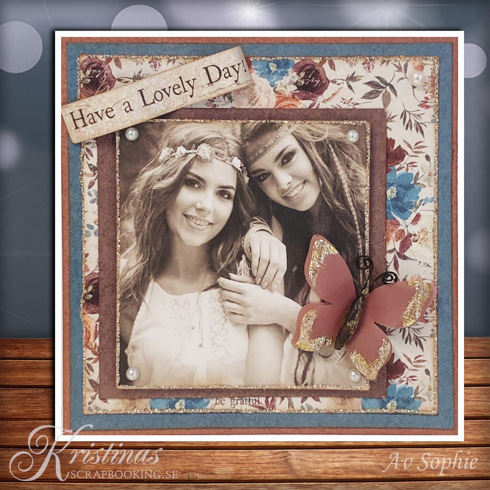 Kort med vackra papper från Maja Design