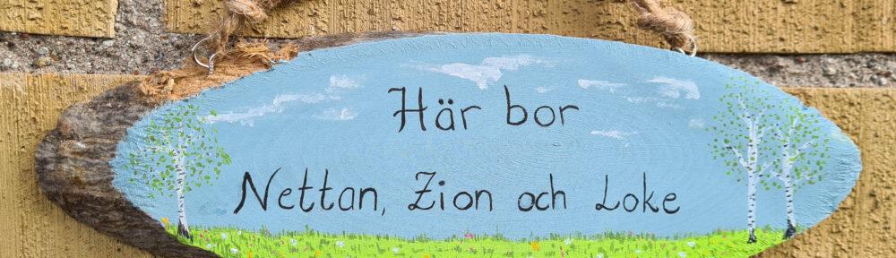 Handmålad dörrskylt