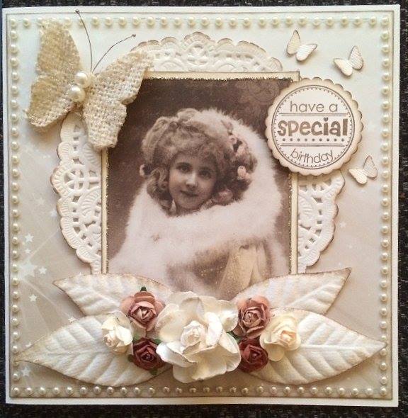 Vintage Kort i Beige