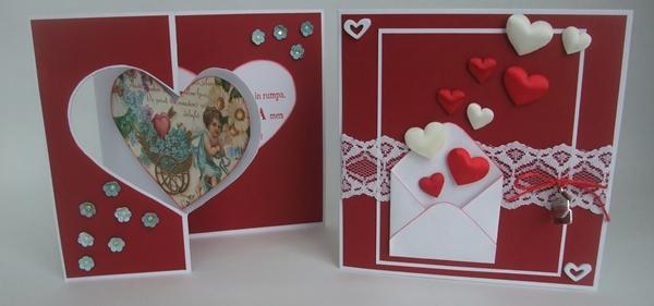 Alla hjärtans dag kort – utan mönsterpapper