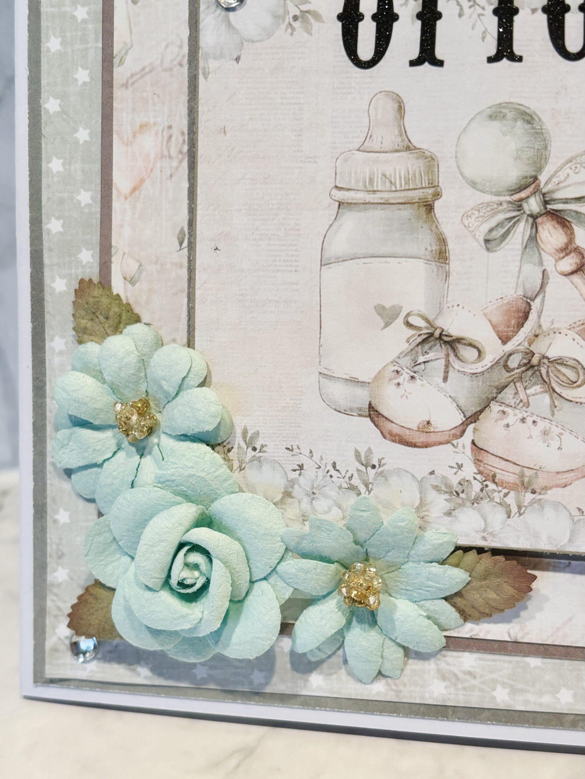 Baby kort med papper från Reprint